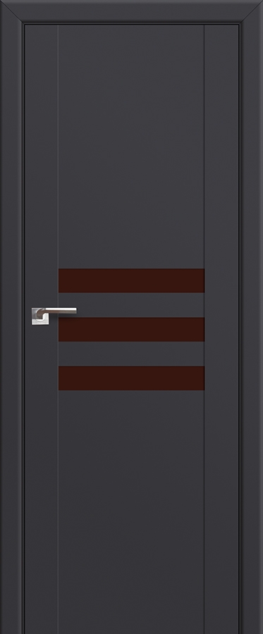 межкомнатные двери  Profil Doors 74U коричневый антрацит